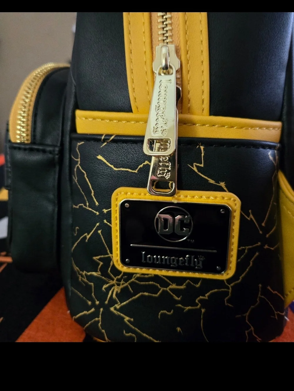 DC Black Adam Mini Backpack in Yellow and Black